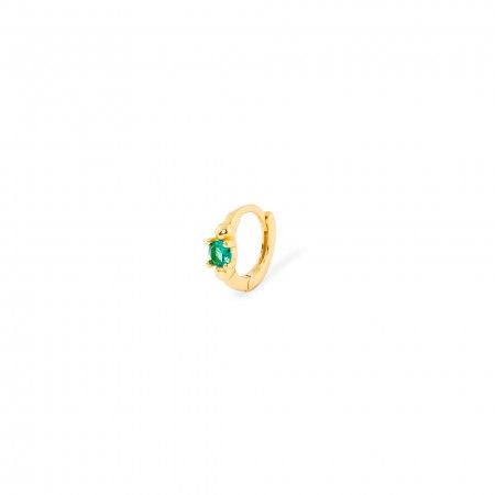 SILVER HOOP WITH ZIRCON