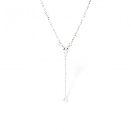 SILVER NECKLACE WITH HEARTS