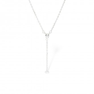 SILVER NECKLACE WITH HEARTS