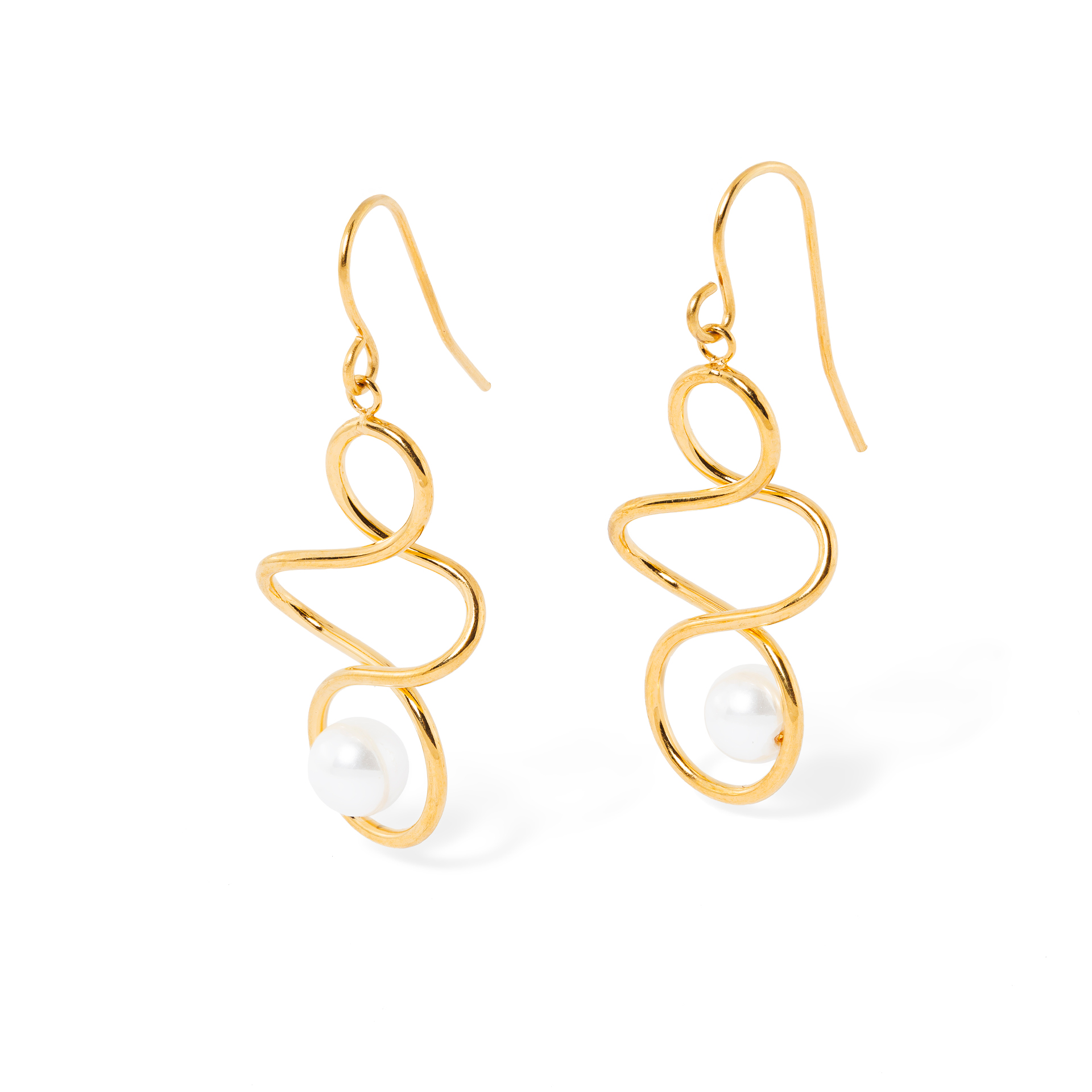 BRINCOS AÇO PÉROLA