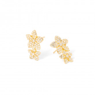 SILVER FLOWERS EARRINGS