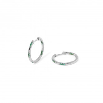 SILVER SHINY HOOPS