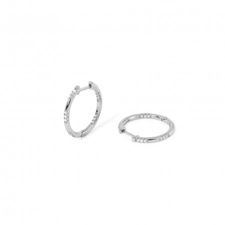 SILVER SHINY HOOPS