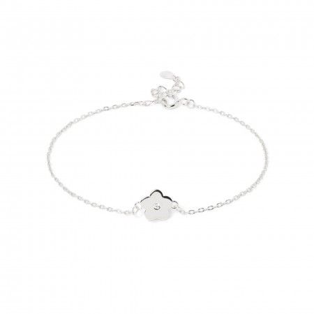 SILVER BRACELET WITH FLOWER SILVER BRACELET WITH FLOWER