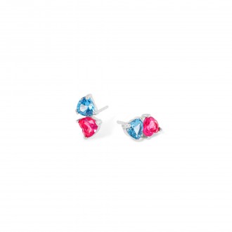 SILVER HEARTS EARRINGS