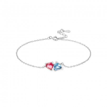 SILVER BRACELET WITH HEARTS