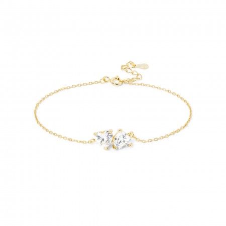 SILVER BRACELET WITH HEARTS