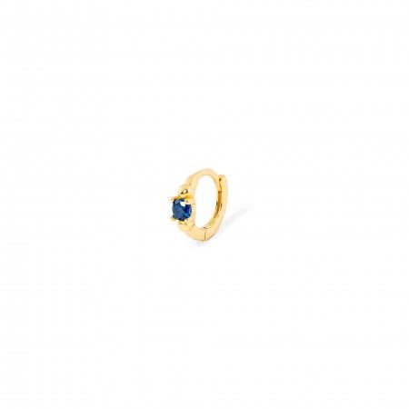 SILVER HOOP WITH ZIRCON