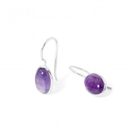 PENDIENTES PEDRA OVALADA