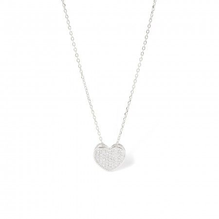 SILVER NECKLACE WITH HEART