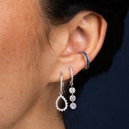 SILVER EARRINGS WITH DROP
