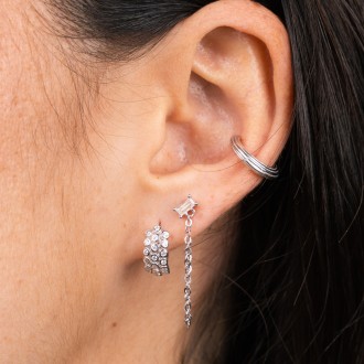 SILVER SHINY HOOPS