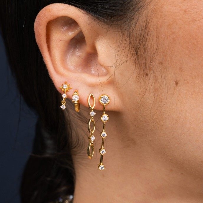 SILVER SHINY EARRINGS