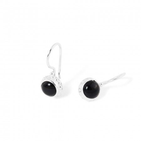 SILVER STONE EARRINGS