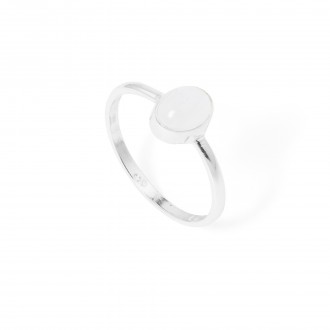 SILVER RING WITH STONE