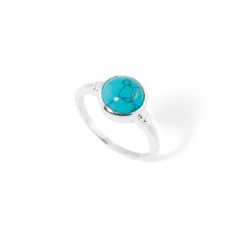 SILVER RING WITH STONE