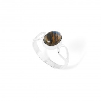 SILVER RING WITH STONE
