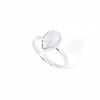 SILVER RING WITH PEARL