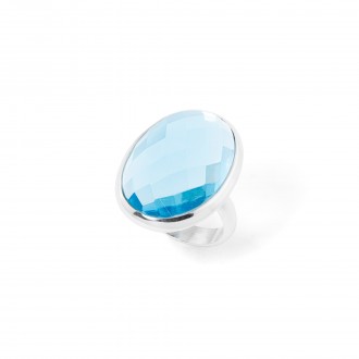 SILVER RING WITH STONE