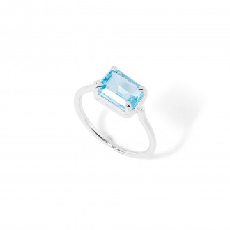 SILVER RING WITH STONE