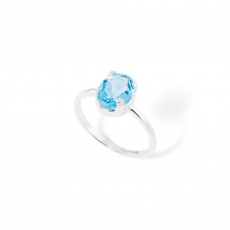 SILVER RING WITH STONE