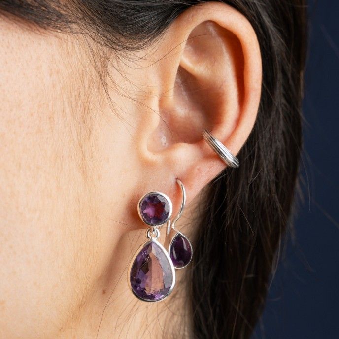 SILVER DROP EARRINGS