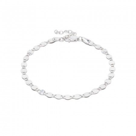 SILVER BRACELET WITH PLATES