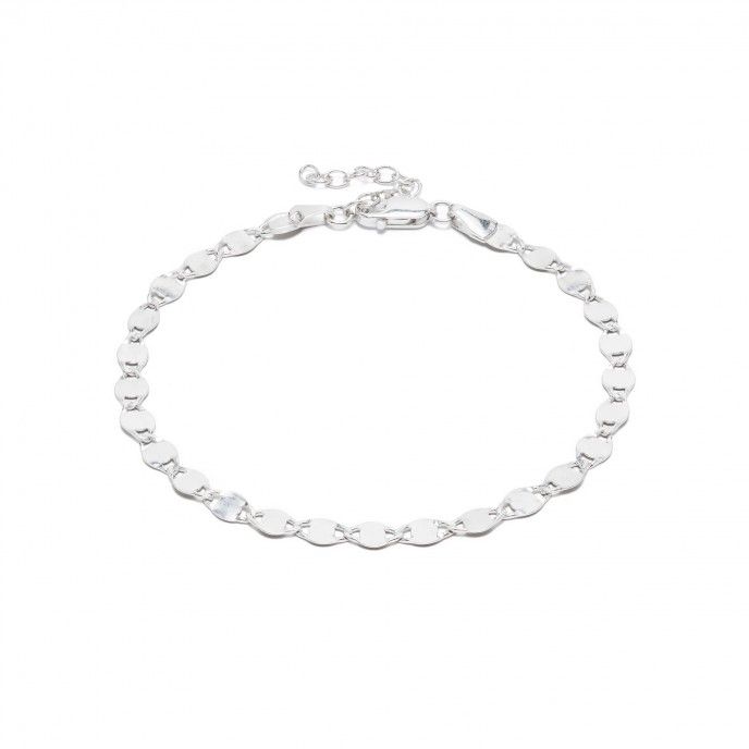 SILVER BRACELET WITH PLATES