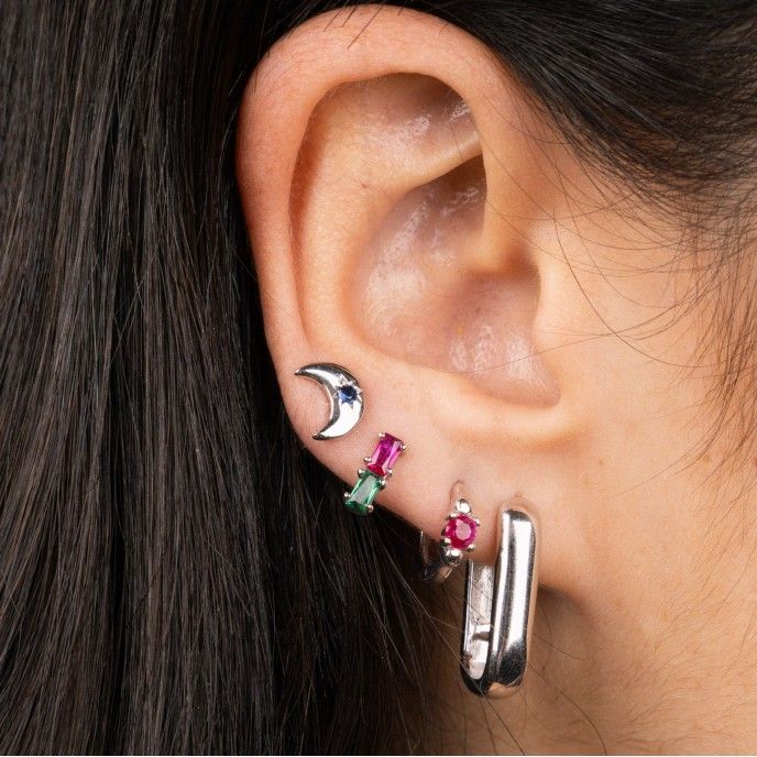 SILVER SHINY EARRING