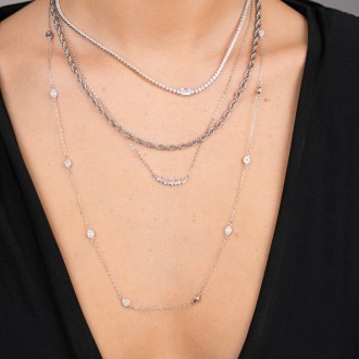 COLLAR DE PLATA BRILLANTE