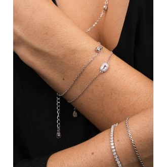 SILVER BRACELET WITH ZIRCON