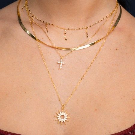 SUN SILVER NECKLACE
