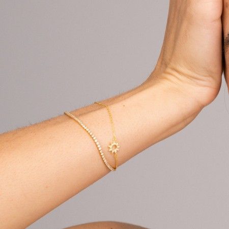 SILVER NRACELET WITH SUN