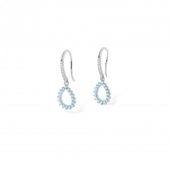 SILVER EARRINGS WITH DROP