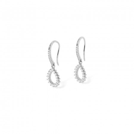 SILVER EARRINGS WITH DROP
