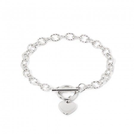 STEEL BRACELET WITH HEART