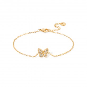 STEEL BRACELET WITH BUTTERFLY