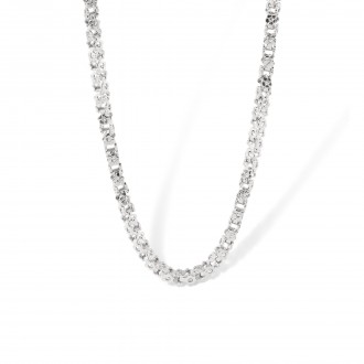 STEEL FLOWERS NECKLACE