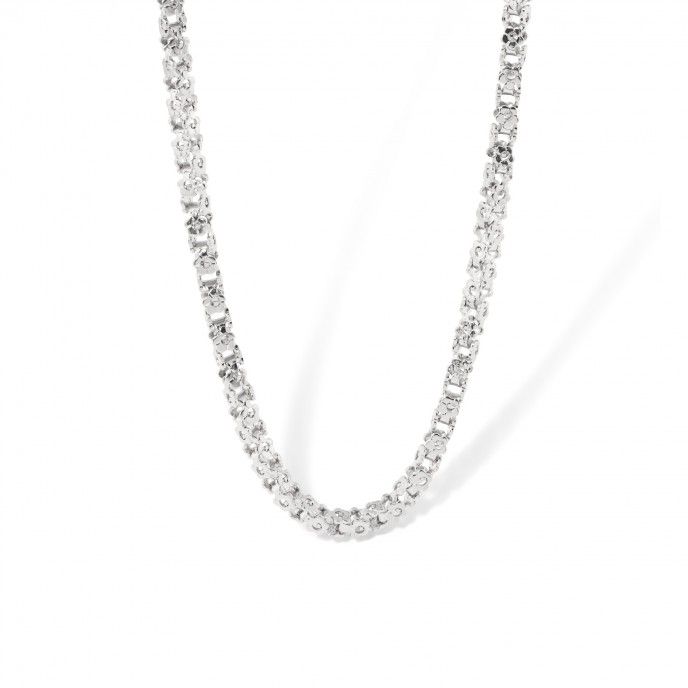 STEEL FLOWERS NECKLACE