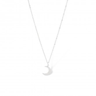 STEEL NECKLACE WITH MOON
