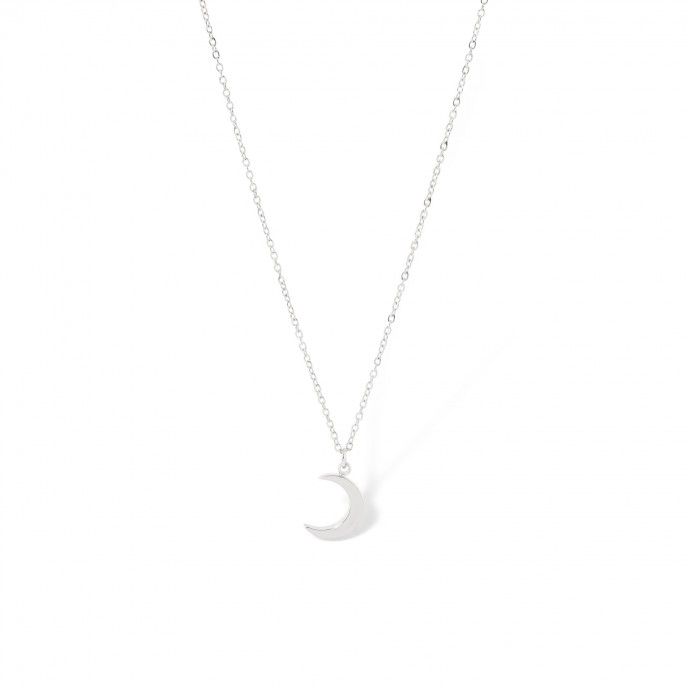 STEEL NECKLACE WITH MOON