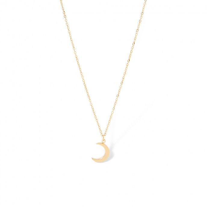 STEEL NECKLACE WITH MOON
