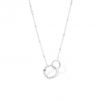 STEEL NECKLACE WITH CIRCLES