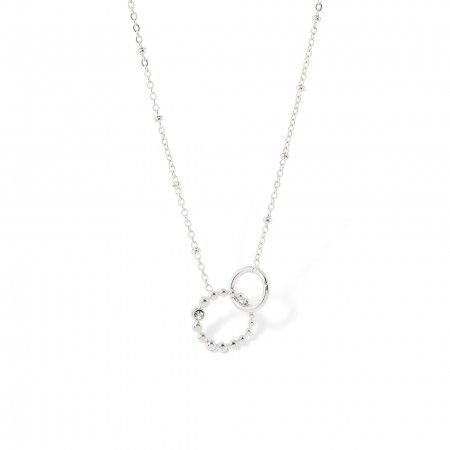 STEEL NECKLACE WITH CIRCLES