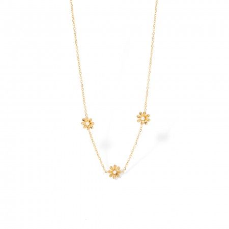 STEEL CHOKER WITH FLOWERS