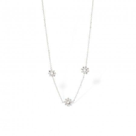 STEEL CHOKER WITH FLOWERS