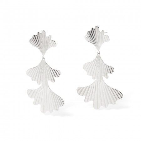 PENDIENTES CONCHAS DE ACERO