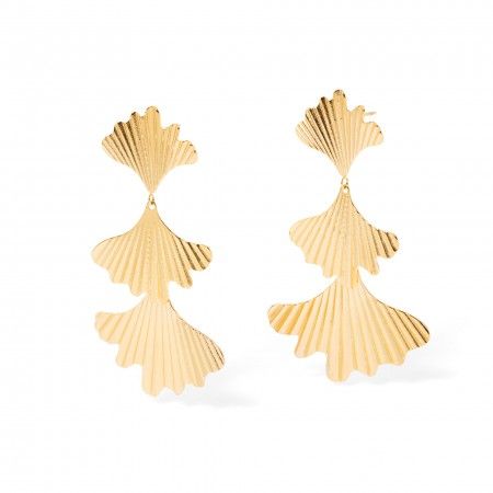 PENDIENTES CONCHAS DE ACERO