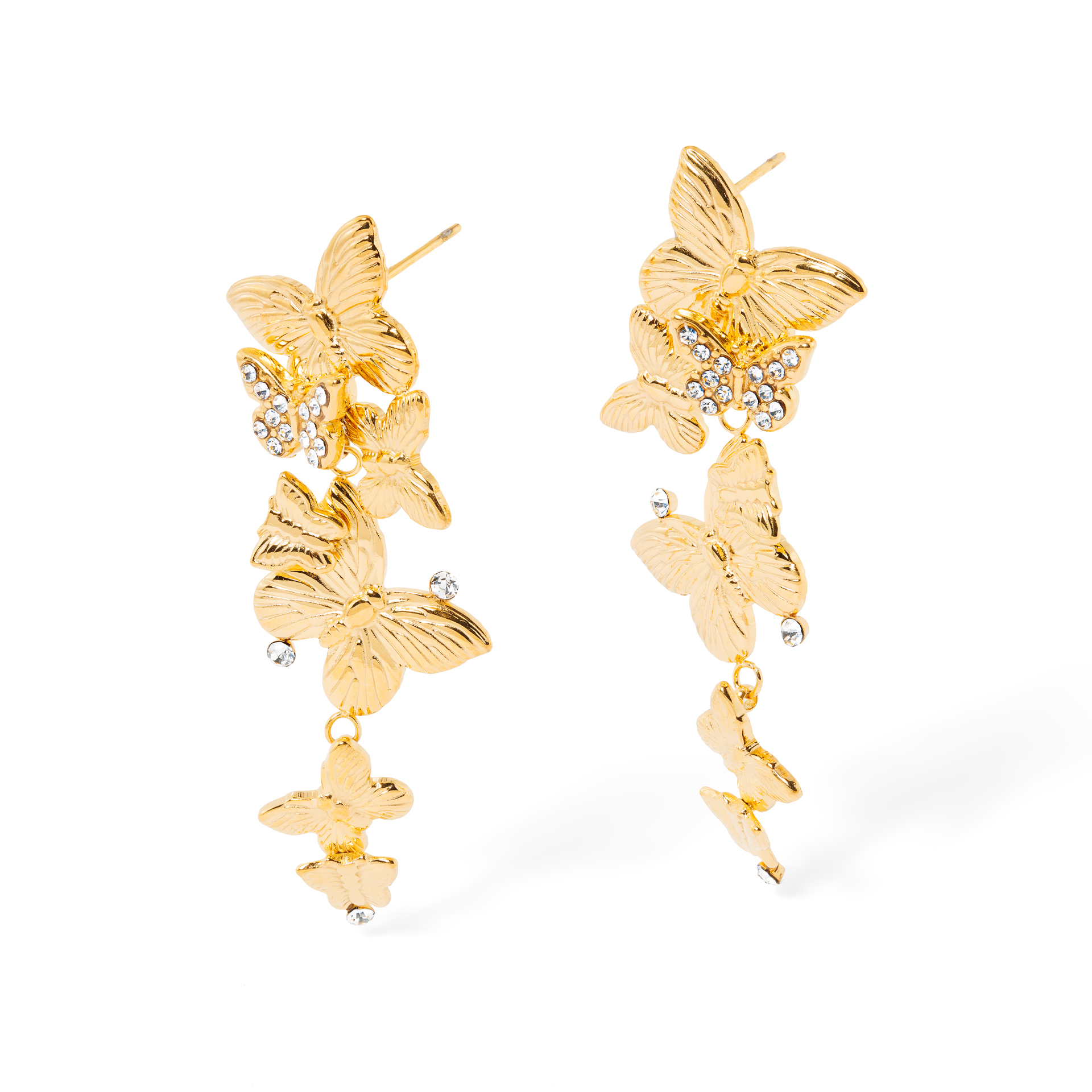 BRINCOS AÇO BORBOLETAS