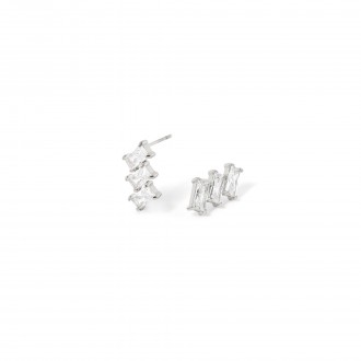 PENDIENTES BRILLANTES DE ACERO